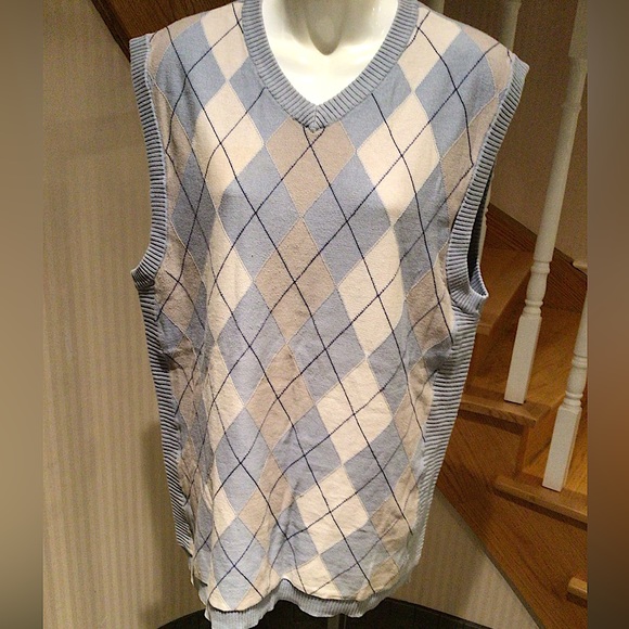 🛍2 for $40🛍Tristan & America men’s v-neckline preppy pullover sleeveless vest - Picture 1 of 4